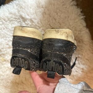 Golden Goose Black and Silver Glitter Sneakers